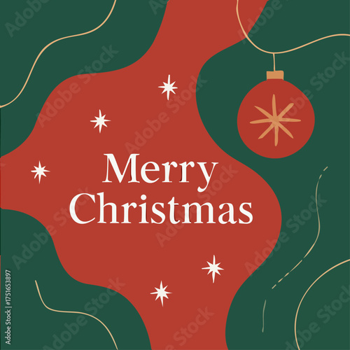 Classic Red Green Christmas Layout