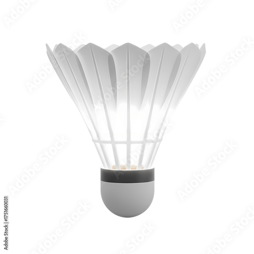 Badminton Shuttlecock on Black Background on transparent background
