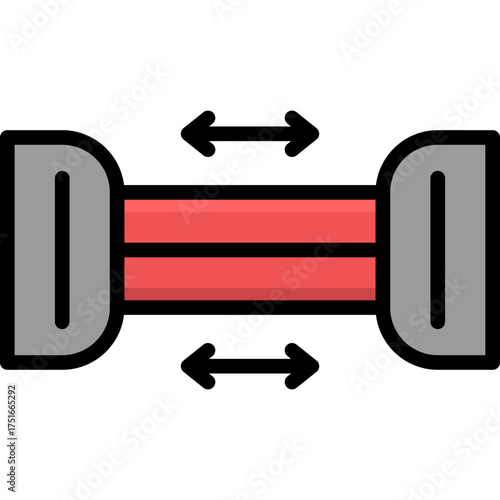 stretching rope icon illustration design with filled outline