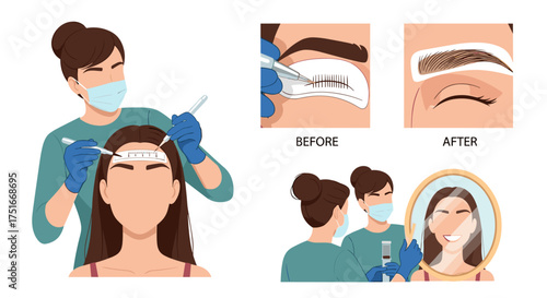 Professional Eyebrow Shaping and Tinting Service for Enhanced Facial Features