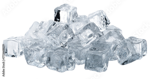 Close-up of a pile of clear ice cubes (1)