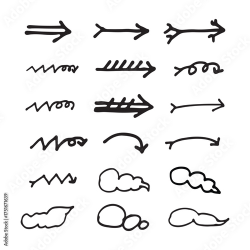 multipoll different massage and arrow line icon vector art bundle set design-01