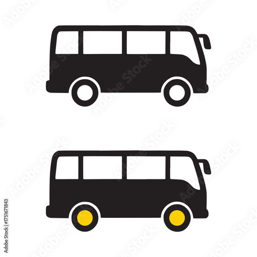 nice schol vectoe buss flat icon deosign on white background-01