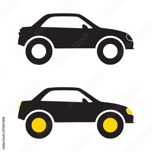 private simple car flat icon vector design-01