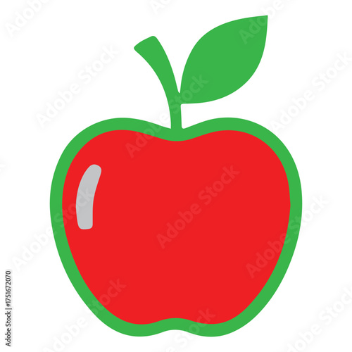 simple nice and cool red apple silhouettes icon design fruits black flat icon on white backgorund