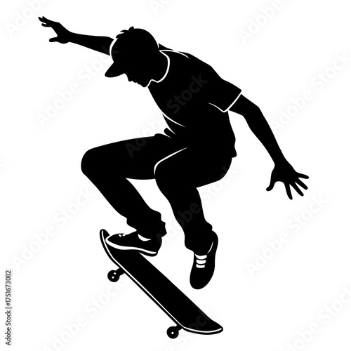 vector illustration of a skateboarder