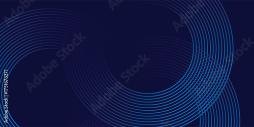 Abstract blue glowing geometric lines modern shiny blue circle lines pattern. Suit for cover banner brochure. vector illustration eps10