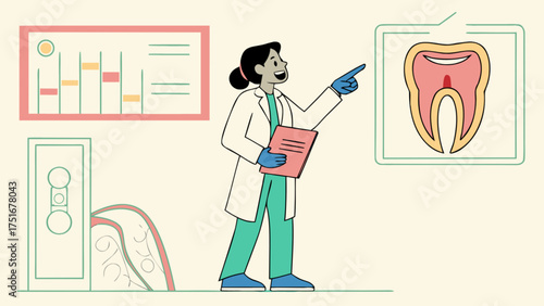 Dentist explaining tooth decay dental healthcare oral hygiene checkup cavity prevention tips
