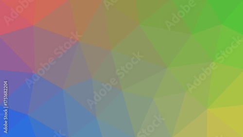 Abstract Vibrant Gradient Low Poly Geometric Background