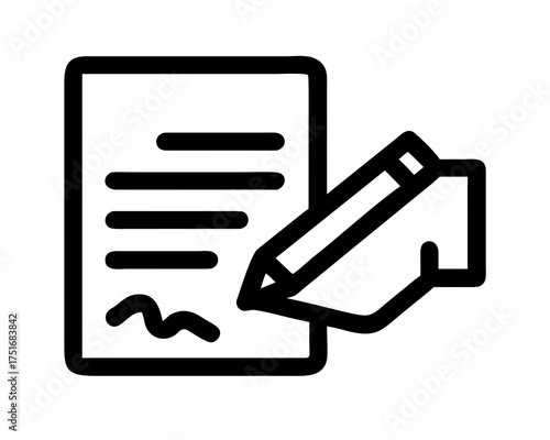 Writing on contract, symbolizing agreement and commitment