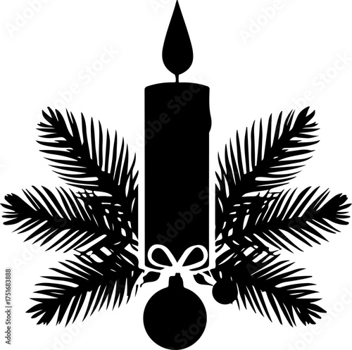 candle with tree branch