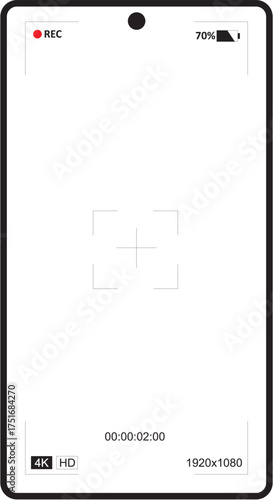 Mobile Phone Recording Icon Vector Illustration