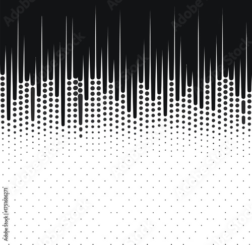Black and White Abstract Vertical Line Pattern with Small Dots