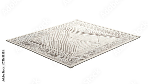 Abstract white textured square wall art