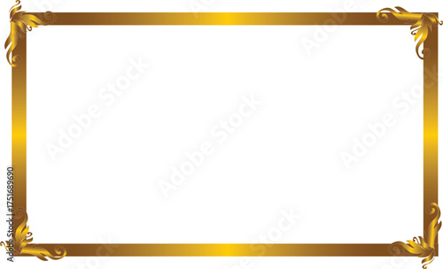 Golden Photo Frame – Luxury Vintage Picture Frame for Elegant Photography, Wall Art, and Exhibition Display