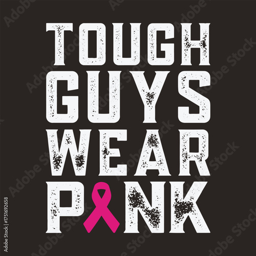 Tough guys wear pink breast cancer awareness message