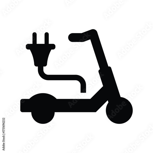 Charging scooter icon