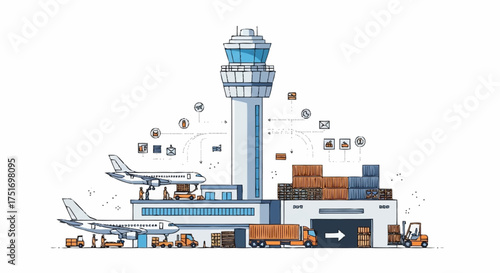 Streamlined global air cargo logistics with efficient airport and distribution center operations for fast, reliable international shipping solutions today