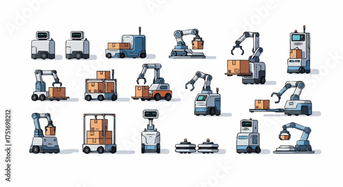 Streamlined robotics solutions offering smart automation for modern logistics and efficient supply chain management in warehouses and factories