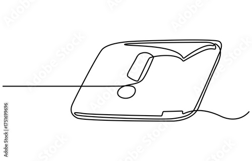 3d render of warning sign icon continuous one line drawing
