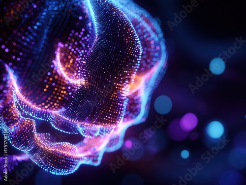 abstract halloween background with glowing faces