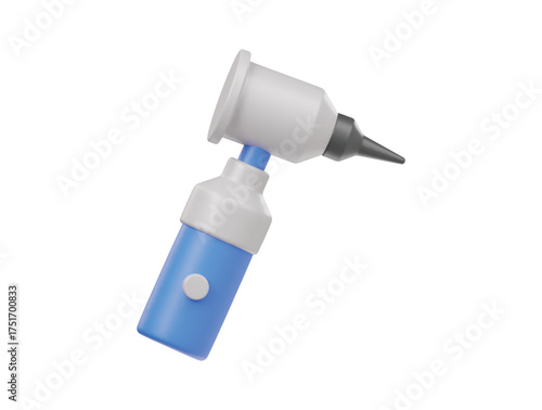 3d otoscope icon render illustration