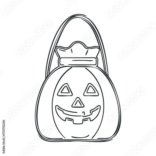 Halloween treat bag for children filled with spooky delights