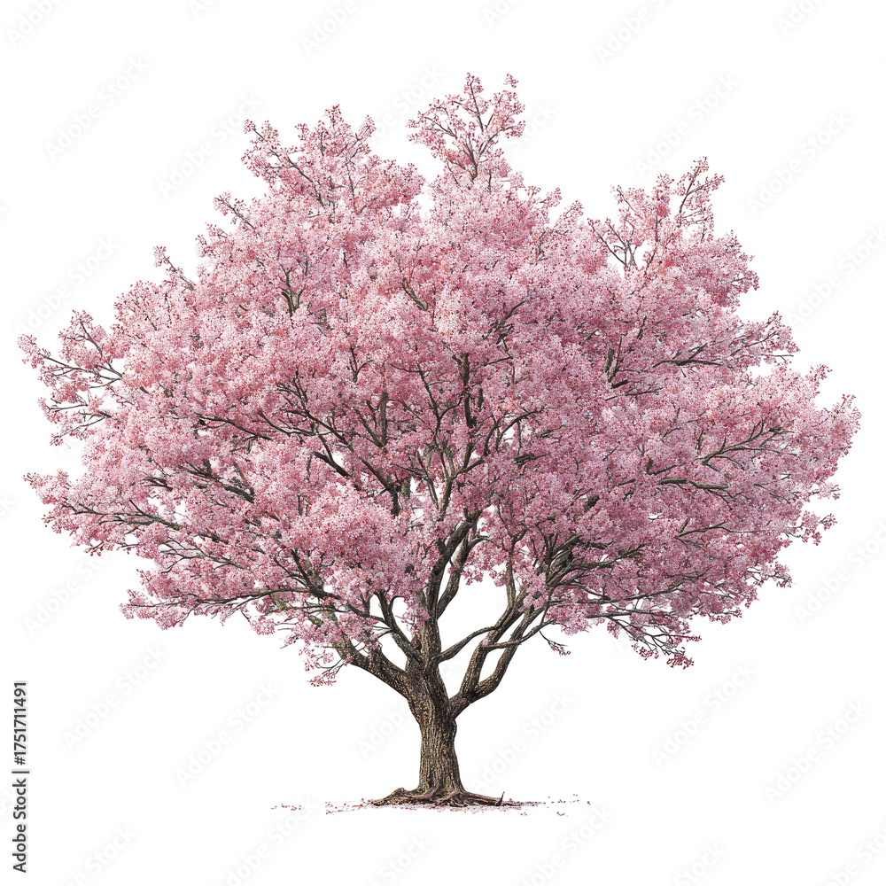 Obraz premium Lush pink cherry blossom tree (3)