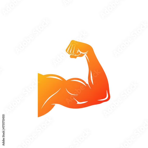 Strong Arm Bicep Flex Icon  Fitness  Power on transparent background