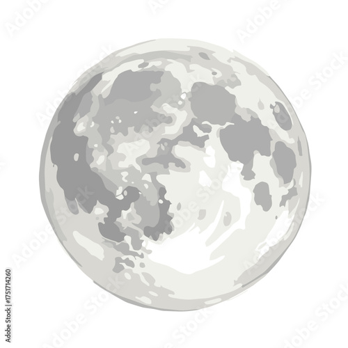 Full moon shining brightly in the night sky casting a soft glow on the earth below