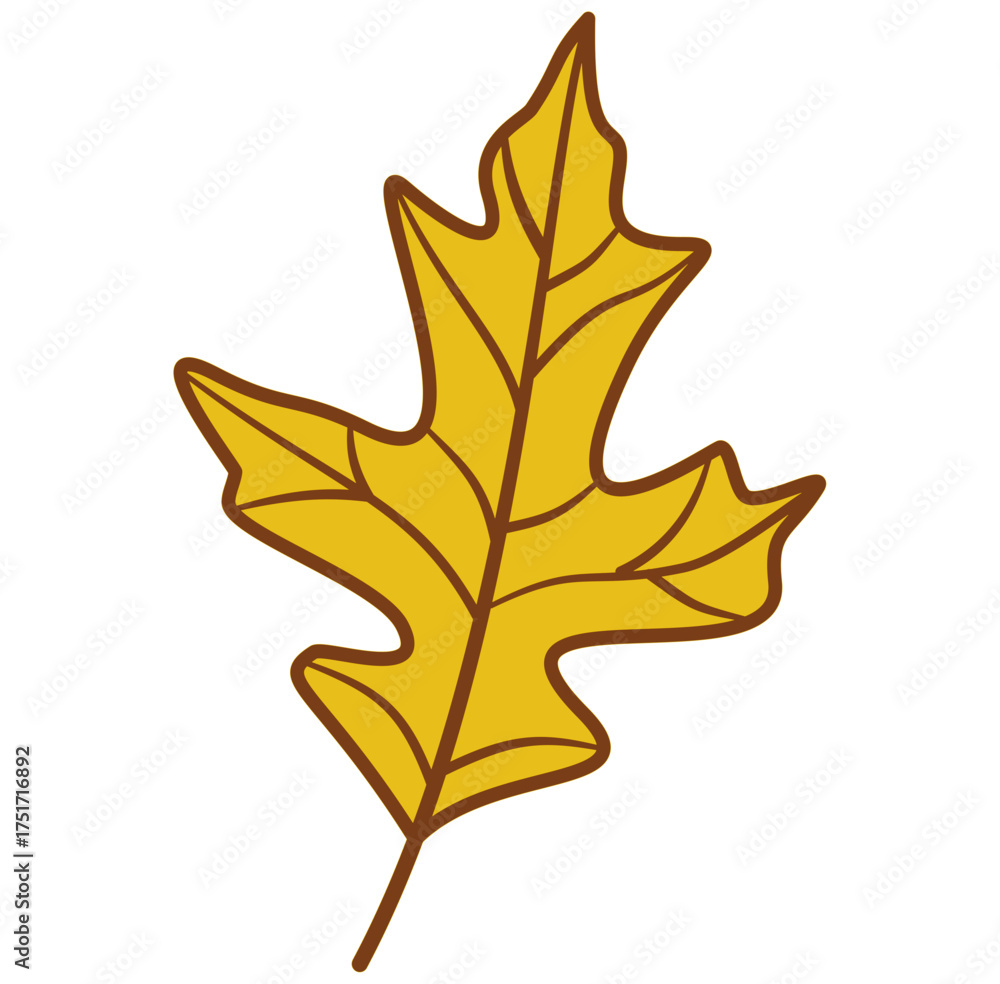 Naklejka premium yellow maple leaf
