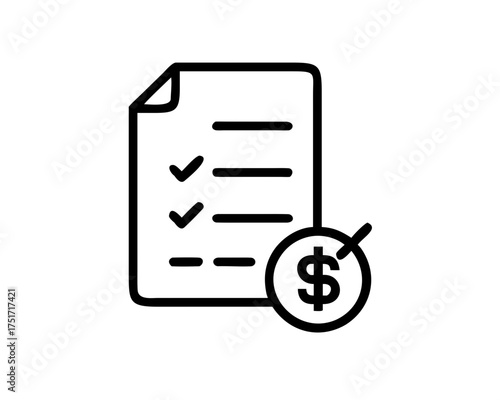 Financial checklist representing expense tracking