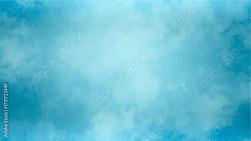 Soft abstract blue watercolor texture background with smooth gradient blending light and dark tones. Cloudy and dreamy with subtle variations, and  a calm, tranquil, and minimal artistic feel.  