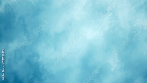 Soft abstract blue watercolor texture background with smooth gradient blending light and dark tones. Cloudy and dreamy with subtle variations, and  a calm, tranquil, and minimal artistic feel.  