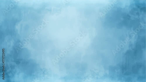 Soft abstract blue watercolor texture background with smooth gradient blending light and dark tones. Cloudy and dreamy with subtle variations, and  a calm, tranquil, and minimal artistic feel.  