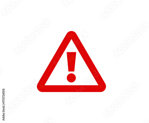 Red triangular warning sign with exclamation point