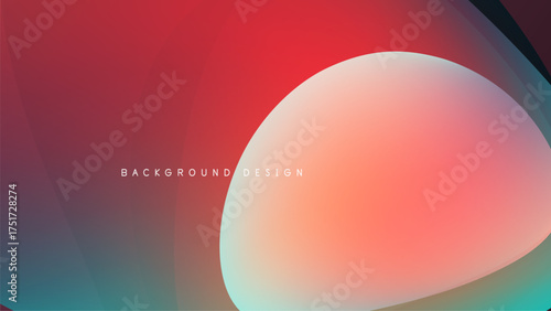 Abstract gradient background. Red, blue hues blend smoothly. Circular shapes overlap creating dynamic visual effect. Minimalist design.