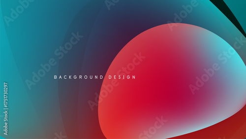 Abstract gradients blend, creating dynamic visual flow. Red focal point contrasts dark background. Smooth shapes suggest movement, depth.