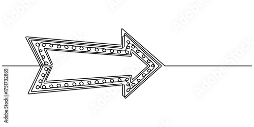 3d render of blue billboard light bulb with star shape continuous one line drawing