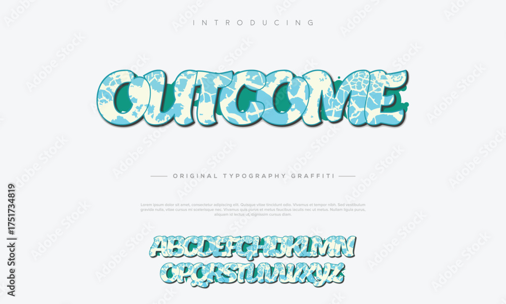 Fototapeta premium Creative Aqua 3D Text Effect Glossy Blue Font Typography Design