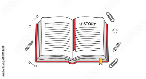 The history book opens to reveal knowledge and inspiration for all.