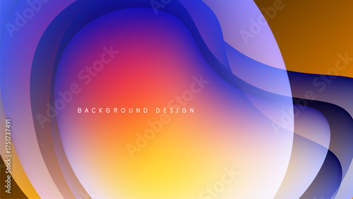 Abstract fluid shapes blend vibrant colors. Gradient transitions create dynamic visual effect. Modern design element for backgrounds.