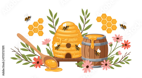 Sweet honey from the hive and garden.