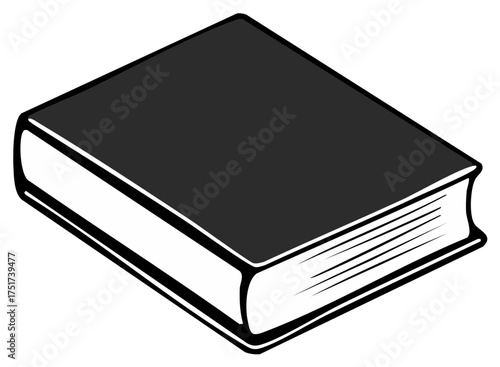 Closed Hardback Book Illustration for Reading Education Literature