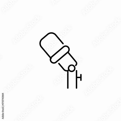 studio microphone stand icon sign vector