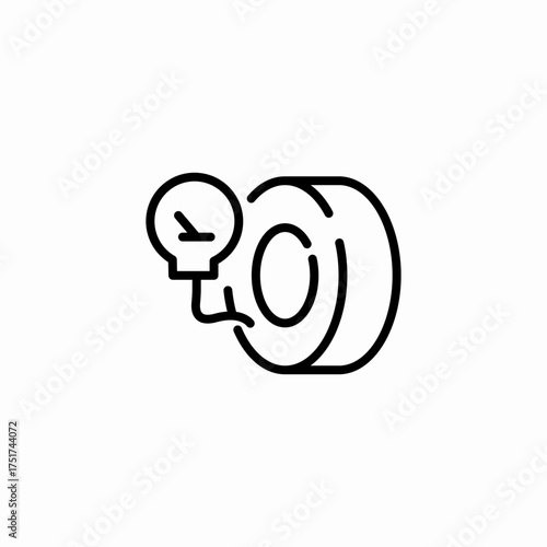 tire pressure monitoring icon sign vector