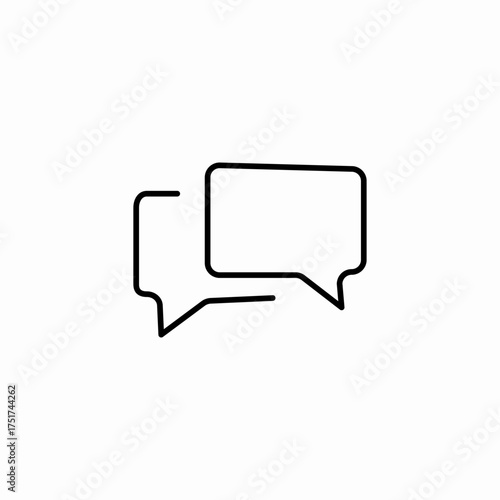 two speech bubbles icon sign vector