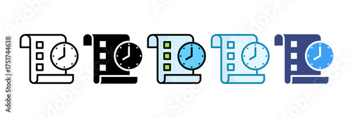 Task Deadline Icon Set Multiple Style Collection
