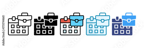 Work Schedule Icon Set Multiple Style Collection