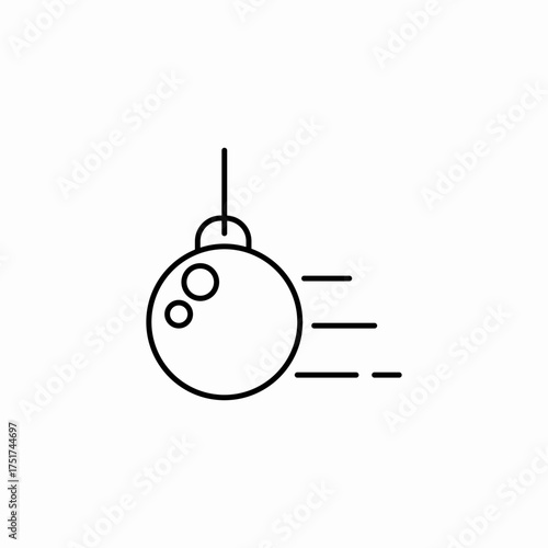wrecking ball demolition icon sign vector